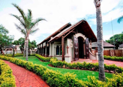 Elegant Venue Chapel Outside View and Garden - EventsBN